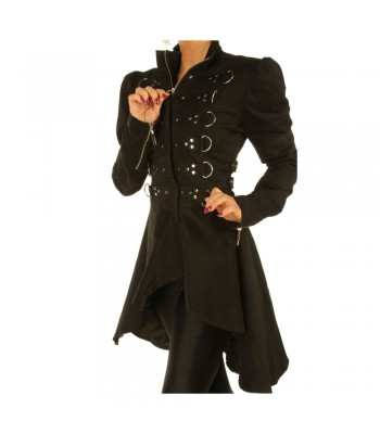 Women Gothic Cotton Steampunk D-Ring Coat Ladies Top Floral Jacket For Sale (2025)